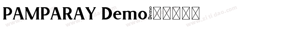 PAMPARAY Demo字体转换
